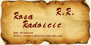 Rosa Radoičić vizit kartica